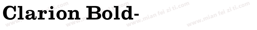 Clarion Bold字体转换